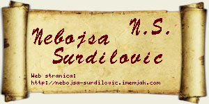 Nebojša Šurdilović vizit kartica